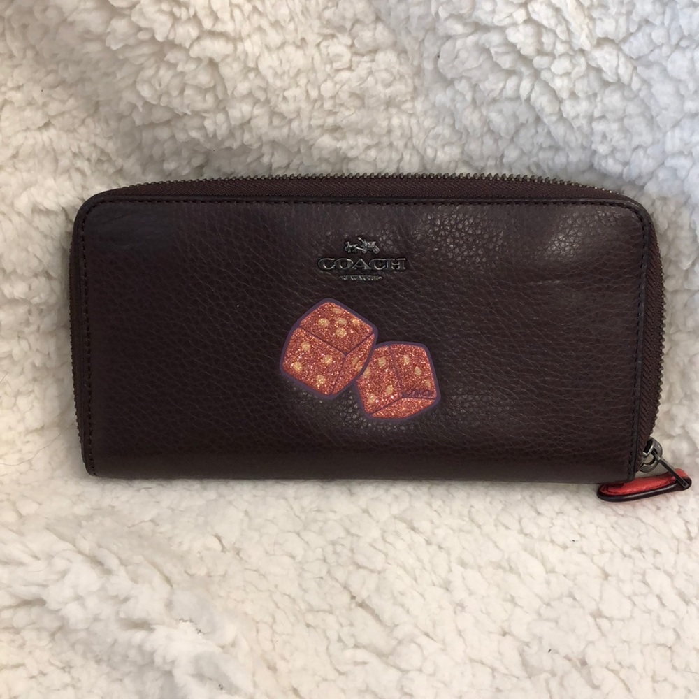 SOLD !!!!!!! Coach Accordion Oxblood Pebble Leather Wallet - Picture 3 of 5